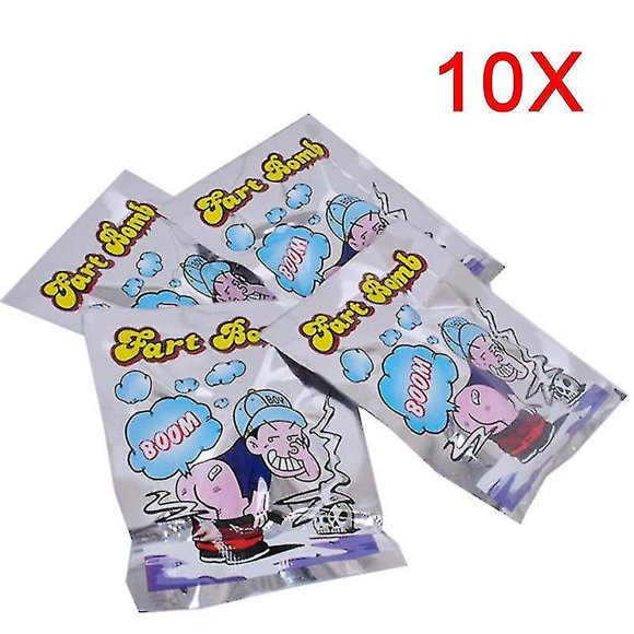 Bamboohart 10pcs Funny Fart Bomb Bag Stink Bomb Explosion Smelly Funny Toys