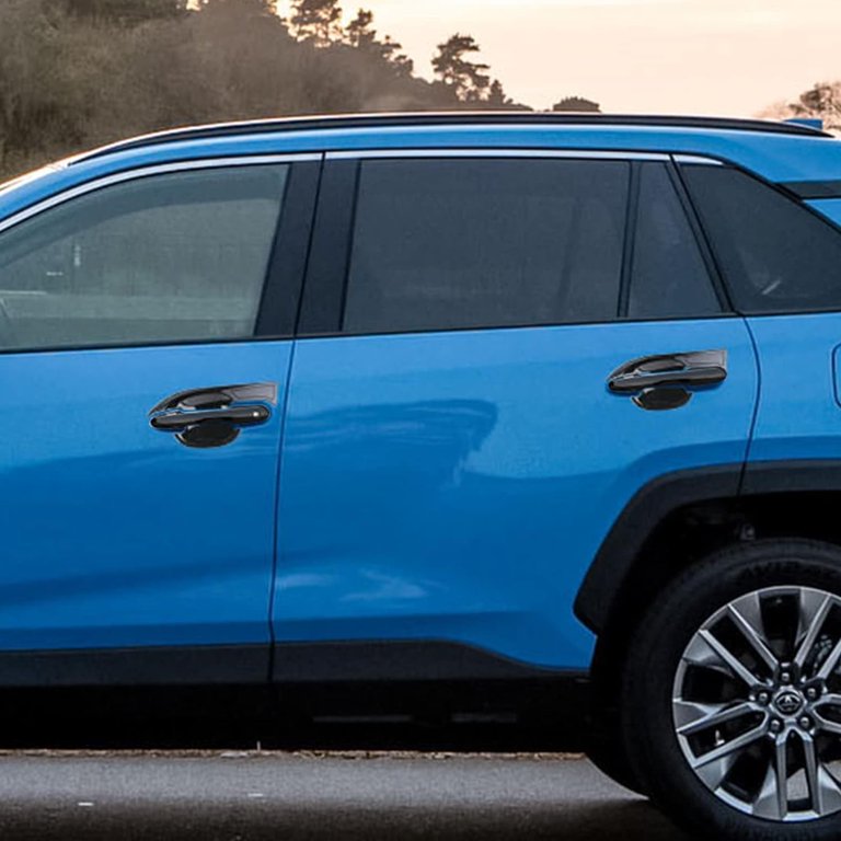 Coperture Maniglie Estere In Nero Opaco Per Toyota Rav4 2019-2023 E Highlander 2020-2023 – Con Foro Per Chiave Intelligente