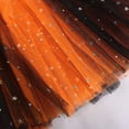 thumbnail image 5 of Byoo Toddler Girl Glitter Tulle Tutu Skirt Block Color Elastic High Waist Skirts Elegant Soft Daily Skirt for Kids,Orange, 5 of 8