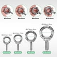 thumbnail image 4 of Uxcell 8-Sets Stainless Eyebolt M10x150mm Shoulder Lifting Eye Bolt with Nuts Washers Male Screw Thread Ring, 4 of 6