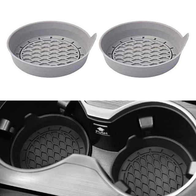 Universal Silicone Car Cup Holder Coasters Non-Slip Insert 2Pack