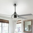 thumbnail image 5 of SAFAVIEH Ceiling Light Fan Crista 3Lt 48" Ceiling Fan Chrome / Clear, 5 of 7