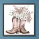 thumbnail image 3 of Pintura de diamante 5D DIY Taladro redondo completo Botas de vaquero occidental Decoración del hogar, 3 of 9