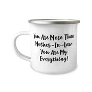 Reusable Mother-in-law, You Are More Than Mother-In-Law You Are My Everything!, Joke Mother's Day 12oz Camper Mug From Mom