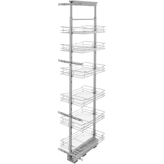 Rev-A-Shelf 5773-14-CR-1 Modern 15-1/2"W X 73-3/4"H Soft Close Adjustable 6 Shelf Tall