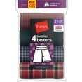 thumbnail image 4 of Hanes Toddler Boy's Tartan Boxer 4-Pack, Style TB85T4, 4 of 4