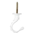 thumbnail image 2 of Kit de gancho de metal Uxcell para colgar cestas de plantas interiores, tornillo de techo blanco, 2 piezas, 2 of 5