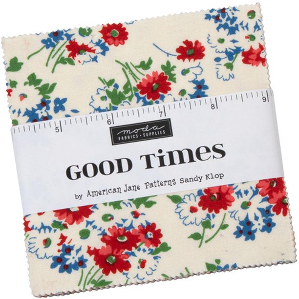 Good Times Moda Charm Pack by American Jane; 42 - 5" Precut Fabric Quilt Squares