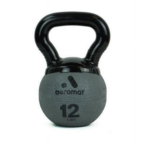 AGM Group 35827 12 lbs 2021 Aeromat Elite Mini Kettlebell Medicine Ball, Gray - New Handle