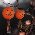 thumbnail image 3 of Linterna colgante de calabaza de papel para Halloween, diámetro 40 cm, decoración de fiesta con luces terroríficas, 3 of 9