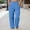 Blue, variant on Casual Wide Leg Pants High Waist Soft Trousers Elastic Waistband Comfortable Everyday Wear Fashion Fall Winter Athleisure Bottoms Women's Lounge Pants Beige L