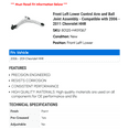 thumbnail image 2 of Front Left Lower Control Arm and Ball Joint Assembly - Compatible with 2006 - 2011 Chevy HHR 2007 2008 2009 2010, 2 of 2
