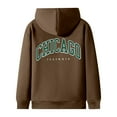thumbnail image 5 of Women Blouses Zip up Women Jacket Pullover Sweater plus Athletic Top Long Sleeve Womens Tall Pullover Athletic Sweater Velour Tops Hooded Zip up Sweatshirt Hoodie Tunic Fashion Sweatshirt Brown XL, 5 of 5