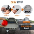 thumbnail image 3 of GenTent Open Frame Universal Steel Clamp Kit – Universal Kit for Portable Generators - Flame Retardant, Waterproof Vinyl (Plus - Grey) Generator Tent, 3 of 6