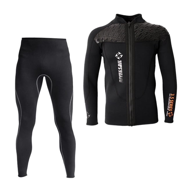 Conjunto de de neopreno de 3 mm, chaqueta, de de manga pantalones de neopreno, surf, snorkel, piragüismo, natación, pesca DYNWAVEMX Chaqueta de neopreno para hombre