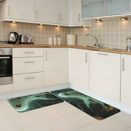 

Kitchen Mats for Floor 2 Piece - Halloween Mechanical Ghost Anti Fatigue Mats for Kitchen Floor Kitchen Rugs Non Slip Washable Mat for Home Kitchen Decor