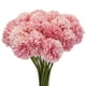 thumbnail image 1 of Cabezas de flores artificiales Uxcell de seda crisantemo hortensia rosa oscuro 20 piezas, 1 of 6