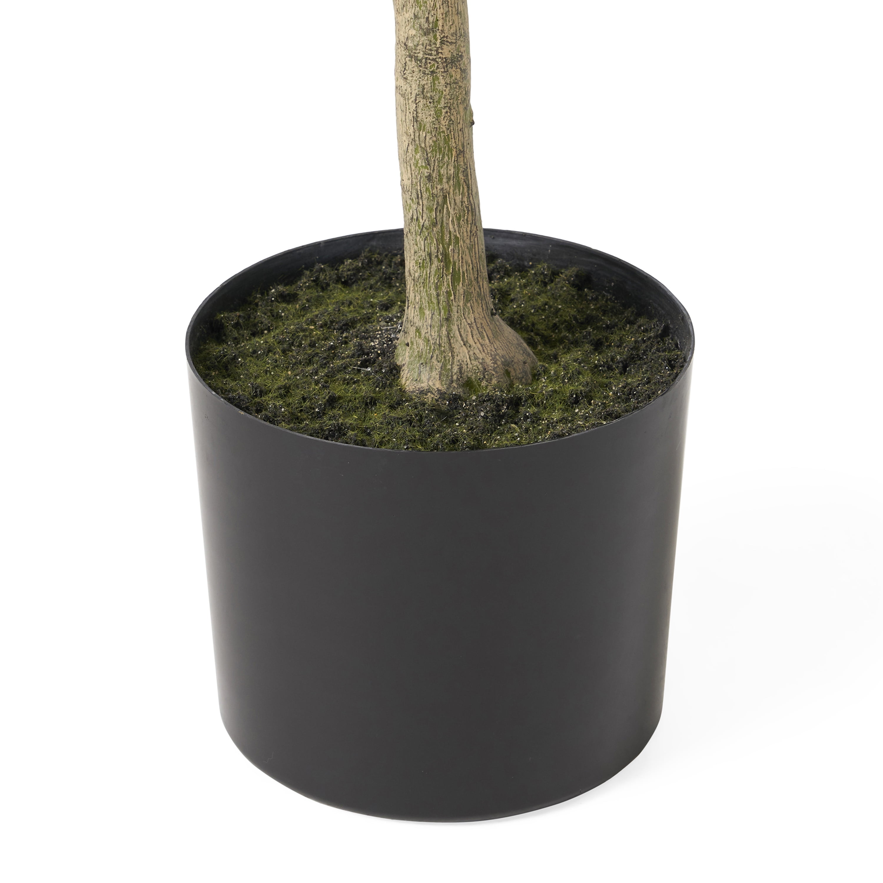 Euroco 3.9FT Artificial Olive Tree, 47" Tall Fake Potted Olive Silk Tree with Pot & Natural Trunk for Home Office Living Room Decor Indoor