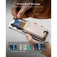 thumbnail image 4 of ESR Slim Magnetic Wallet Compatible with iPhone 12-17 Series & Select Samsung, 5-Card RFID-Blocking Holder with Magnetic Sticker, Desert Titanium, 4 of 9
