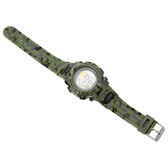 Reloj Deportivo Reloj Cronógrafo Noctilucente Impermeable para Hombres Regalo para Estudiantes Color Camuflaje Al Aire Libre Verde