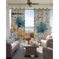 thumbnail image 3 of Watercolor Flowers Black Out Curtains 72 Inch Long, Light Blocking Drapes with Black Liner, Vintage Tulips Floral Barn Doors Wood Grain Blackout Curtains for Bedroom Living Room 52"x72" 2 Panels, 3 of 8