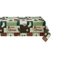 thumbnail image 2 of Kate Aurora Holiday Living Plaid Country Farmhouse Merry Christmas Fabric Tablecloth - 6-8 Chairs, 2 of 2