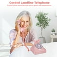 thumbnail image 5 of Bangcool Corded Landline Telephone, Landline Phones for Home, Pink Vintage Rotary Phone, Desk Telephone for Home, Office, Hotel Decoration, 5 of 7