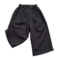 thumbnail image 7 of Amidoa Girls 2 Piece Outfits Summer Clothes Short Sleeve Cotton T-Shirt and Casual Shorts Kids Clothing Sets Black Size 4T, 7 of 7