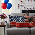 thumbnail image 5 of 2 Pack Outdoor Waterproof Throw Pillows,250 Years Anniversary Eagle Decorative Rectangle Pillow Case Patio Pillows for Chair Couch Sofa 20x12in, 5 of 9