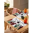 thumbnail image 5 of Placemats 1 Pack, Christmas Snowman Woven Placemat, Linen Place Mats for Kitchen/Dining Tables, Xmas Trees Winter Snowflake Washable Table Mats for Party, 5 of 8