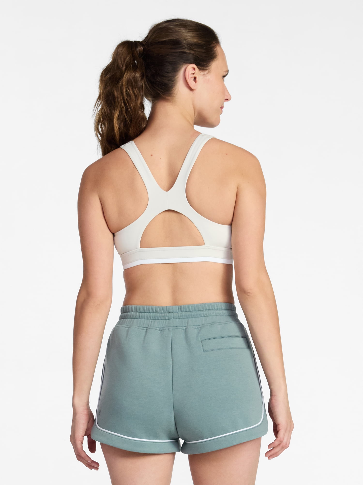 Avia Women's Medium Support Open Back and Contrast Tipping Sports Bra, XS-XXXL