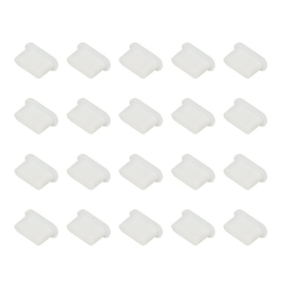 Uxcell 0.4 Inch USB Type A Dust Plug, 20 Pcs Anti Dust Plug Cover Female End for Port Device, White
