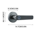 thumbnail image 3 of Smart Fingerprint Door Lock - Bluetooth Enabled Keyless Entry Deadbolt with 0.5s Unlock, Fits Doors 35-70mm Thick, DIY Install for Home/Apartment (Silver), 3 of 9