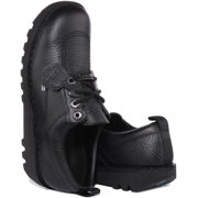 Kickers Kick Lo Tumble Unisex Premium Leather Lace Up Shoes In Black Size 10M