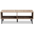 thumbnail image 3 of Bowery Hill Wood Coffee Table in Oak and Light Grey, 3 of 7