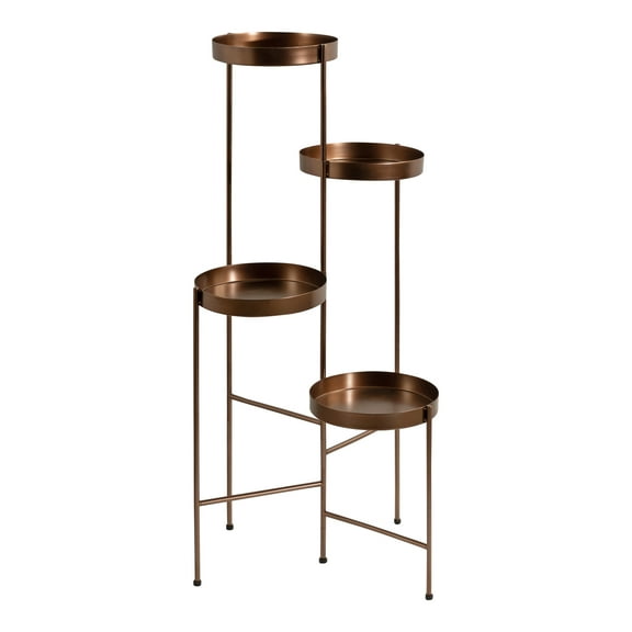 Kate and Laurel Finn Metal Multi Level Plant Stand, Bronze 10x11x44