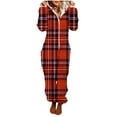 thumbnail image 2 of Taqqpue Womens Fleece Onesies Pajamas Jumpsuit Winter Keep Warm Sherpa Romper Sleepwear One Piece Zipper Hooded Playsuit Loungewear for Women, 2 of 6