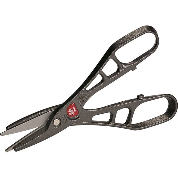 Malco Andy Snip MC12N Combination Snip, 12 in OAL, 3 in L Cut, J-Channel Cut, Steel Blade, Loop Handle, Charcoal Handle