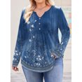 thumbnail image 6 of Weardear Womens Plus Size Long Sleeve Shirts V Neck Fall Tunic Tops for Dressy Casual, 6 of 6