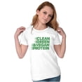 thumbnail image 3 of Clean Green Vegan Protein Healthy Womens Slim Fit Graphic Tee Brisco Brands M, 3 of 5