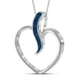 thumbnail image 3 of JewelersClub Blue Diamond Accent Sterling Silver Heart Pendant, 18", 3 of 4