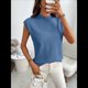 thumbnail image 4 of Suéteres de Cuello Alto para Mujer, Chalecos, Blusas Informales de Negocios y Moda, Conjuntos de Otoño. Azul Neblina L, 4 of 9