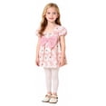 thumbnail image 2 of PINQI Baby Midi Blouse Girls Short Sleeves Flower Bow Tie Top Summer Print T-shirt Blouse Tops Casual Clothes for 0 to 18 Months, 2 of 7