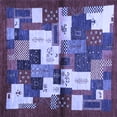 thumbnail image 1 of Ahgly Company Indoor Square Abstract Blue Contemporary Area Rugs, 8' Square, 1 of 4