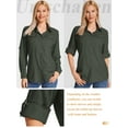 thumbnail image 2 of POENTAB Womens Button Down Shirts Long Sleeve Work Blouses Collared Tops Tunics with Pockets, 2 of 7