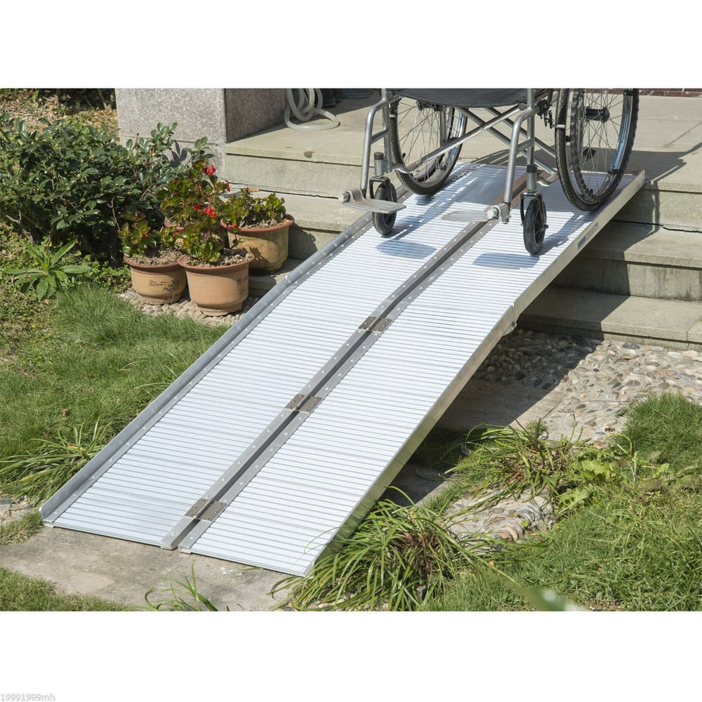 Ktaxon 8' Wheelchair Scooter Folding Aluminum Portable Carrier Ramp 7