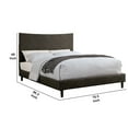 thumbnail image 5 of Benjara BM216204 Fabric Upholstered Eastern King Size Bed with X Stitch Headboard - Brown, 5 of 5