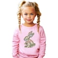 thumbnail image 2 of Ink-Printed Camo Bunny Easter Sweatshirt for Women Teens Girls Spring Pullover Pink Sweatshirt 5-6, 2 of 8