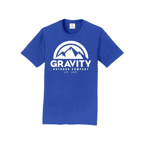 Gravity Outdoor Co. Short-Sleeve T-Shirt - True Royal - White Logo - Large