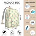 thumbnail image 4 of Green Frog Backpack – Forest Nature Style with Cartoon Frog, Flower, and Mushroom Print for Daily Use, 4 of 5